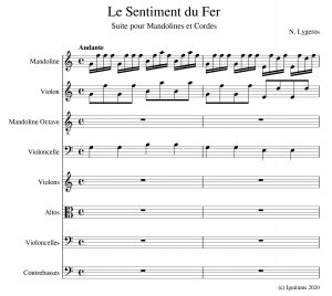 51779 - Le Sentiment du Fer. (Suite pour Mandolines et Cordes)