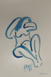 84417 - Blue Woman. (Dessin)