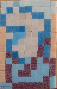 Γαλάζια προσευχή.(Mosaique 9x14 tesselles)