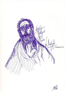 Απόστολος Πέτρος του El Greco. (Dessin sur cahier)