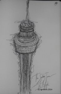 The Sydney Tower. (Dessin)