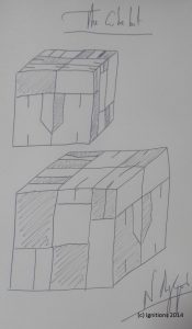 The cube bot. (Dessin).