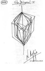 Cube diagonal I. (Dessin).