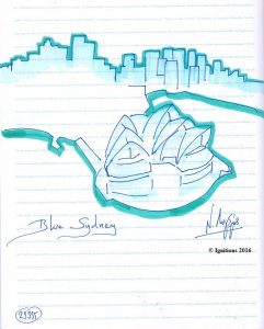 Blue Sydney. (Dessin au feutre)