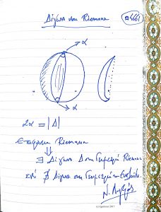 Δίγωνο και Riemann. (Dessin au feutre).