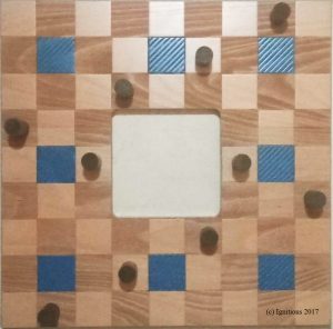 Solution 2 with 10 queens on chessboard SER. (Dessin au feutre).