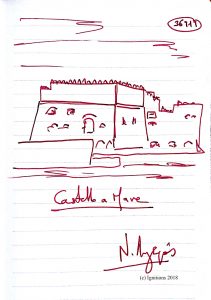 Castello a Mare.  (Dessin au feutre).