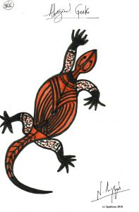 Aboriginal Gecko. (Dessin)