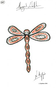 Aboriginal Libellule. (Dessin)