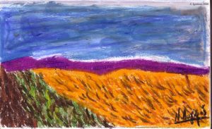 Les montagnes violettes de Vincent.