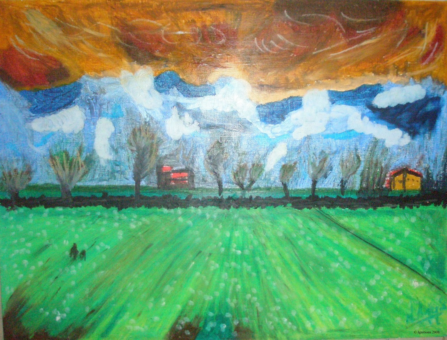 Paysage sous la tempête de Vincent.