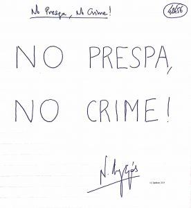 No Prespa, No Crime! (Dessin)