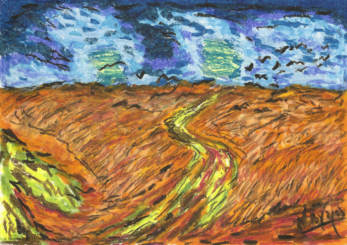 Le champ de blé avec les corbeaux de Vincent.