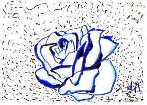 La rose bleue.
