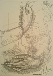 5362 - Etude avec des mains et des bras de Leonardo da Vinci.