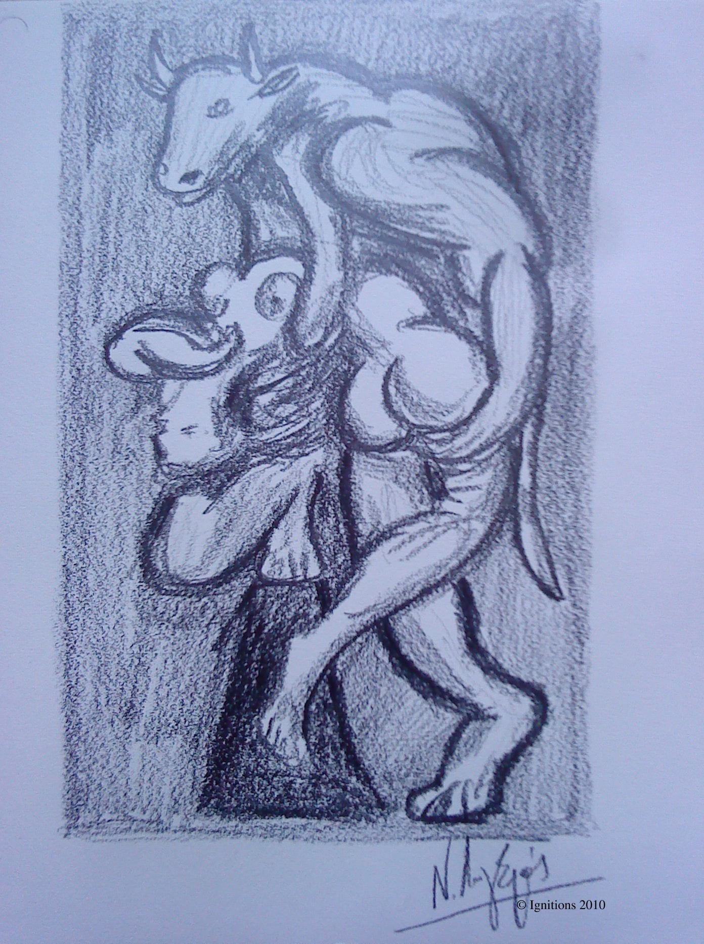 Minotaure et femme nue de Picasso II.