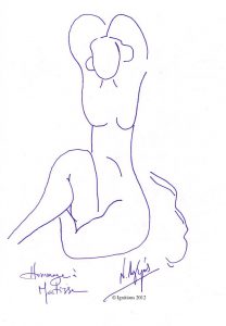 Hommage à Matisse (Feutre sur cahier Winsor & Newton A4)