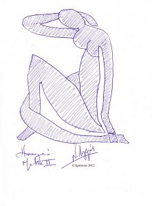 Hommage à Matisse II (Feutre sur cahier Winsor & Newton A4)