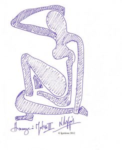 Hommage à Matisse III (Feutre sur cahier Winsor & Newton A4)