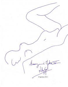 Hommage à Matisse IV (Feutre sur cahier Winsor & Newton A4)