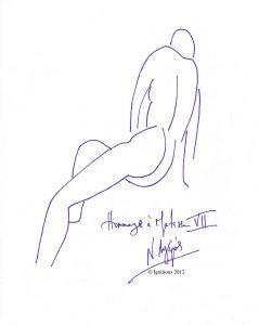 Hommage à Matisse VII (Feutre sur cahier Winsor & Newton A4)