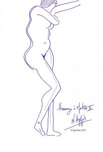Hommage à Matisse X (Feutre sur cahier Winsor & Newton A4)