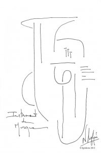 Instrument de musique (Feutre sur cahier B6 12.5x17.5)